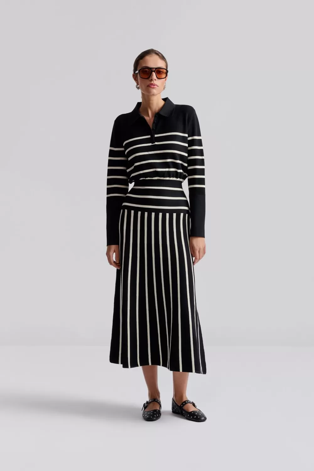 Malina Amelie maxiklänning BlackStripe Best Sale