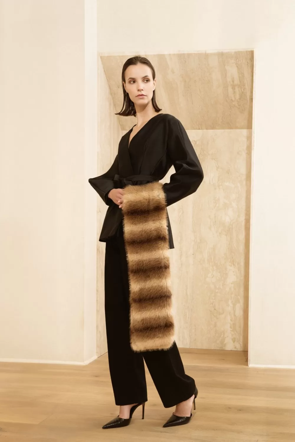 Malina Anouk Yve Scarf Camel Flash Sale