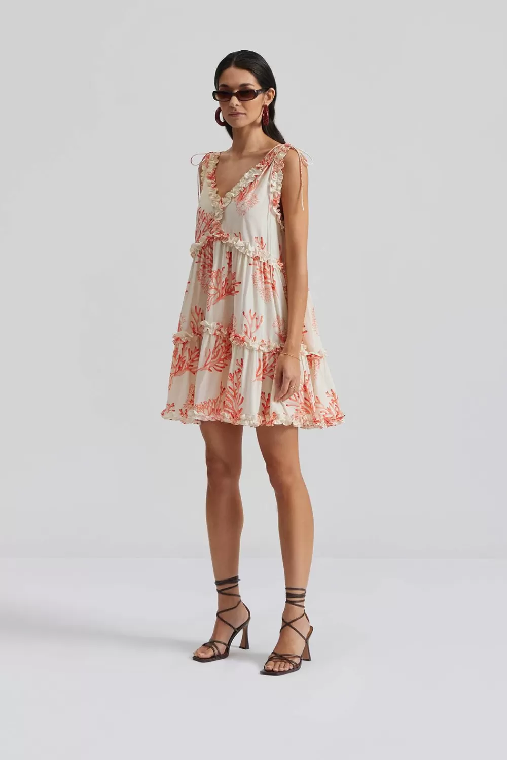Malina Arabella miniklänning CoralRed Cheap