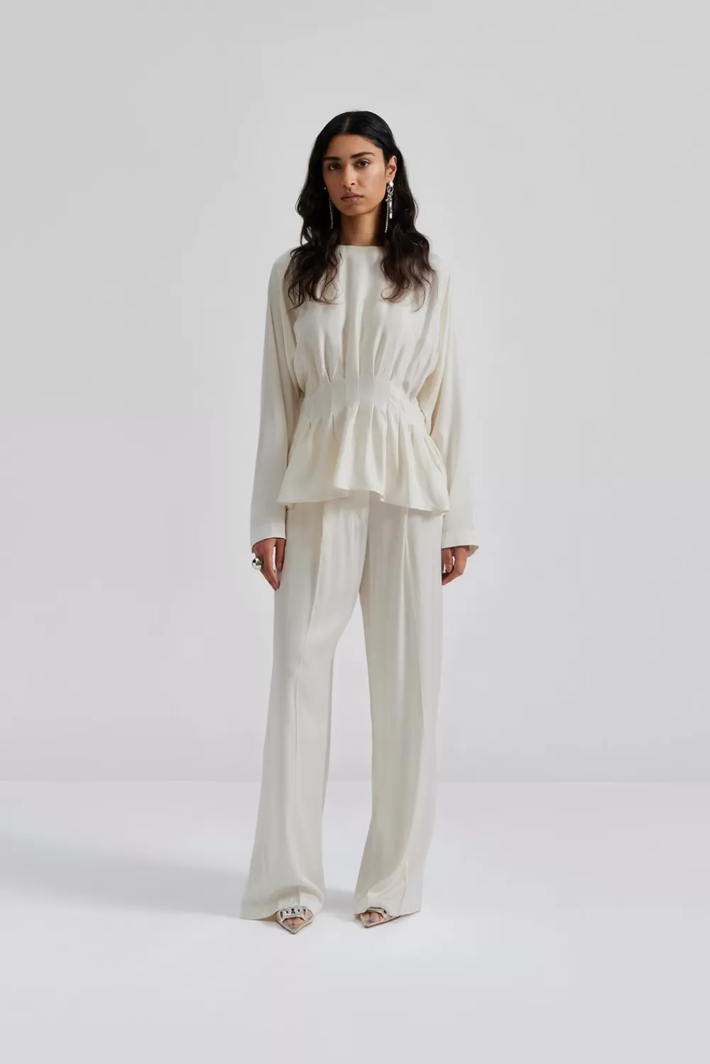 Malina Carlotta satin pants Vanilla Discount