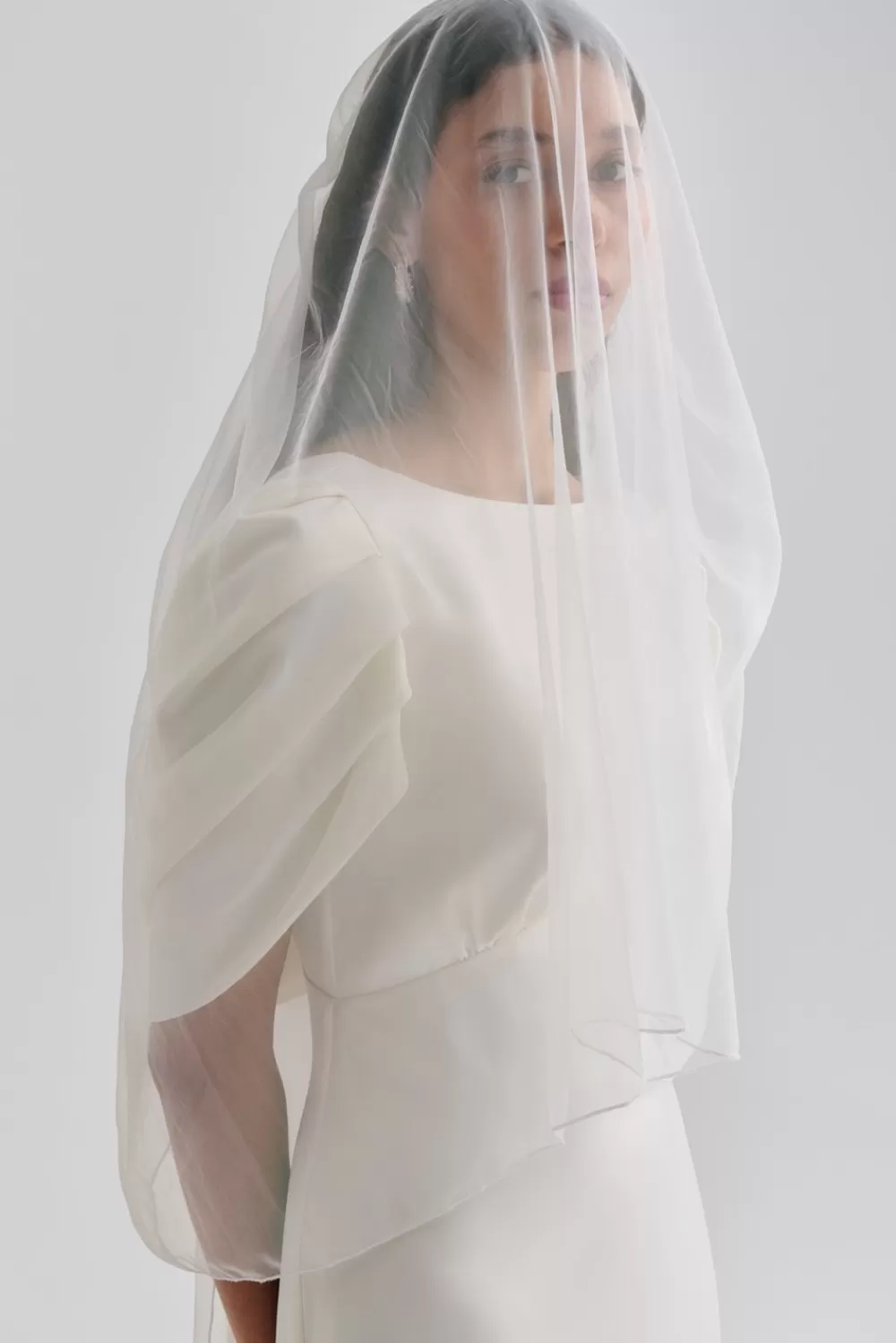 Malina Cathedral blusher veil Ivory Clearance