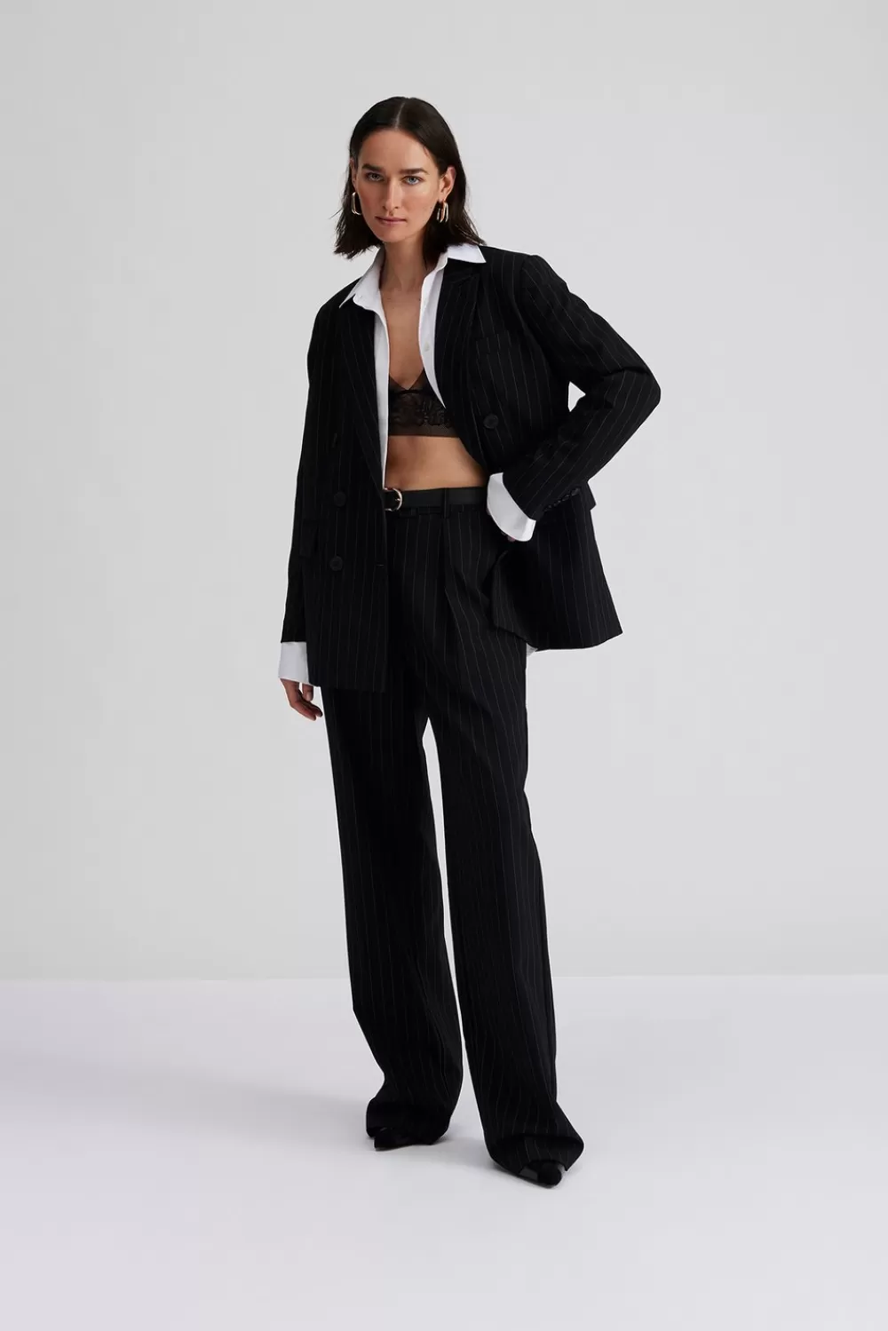 Malina Celina kavaj BlackPinstripe Hot