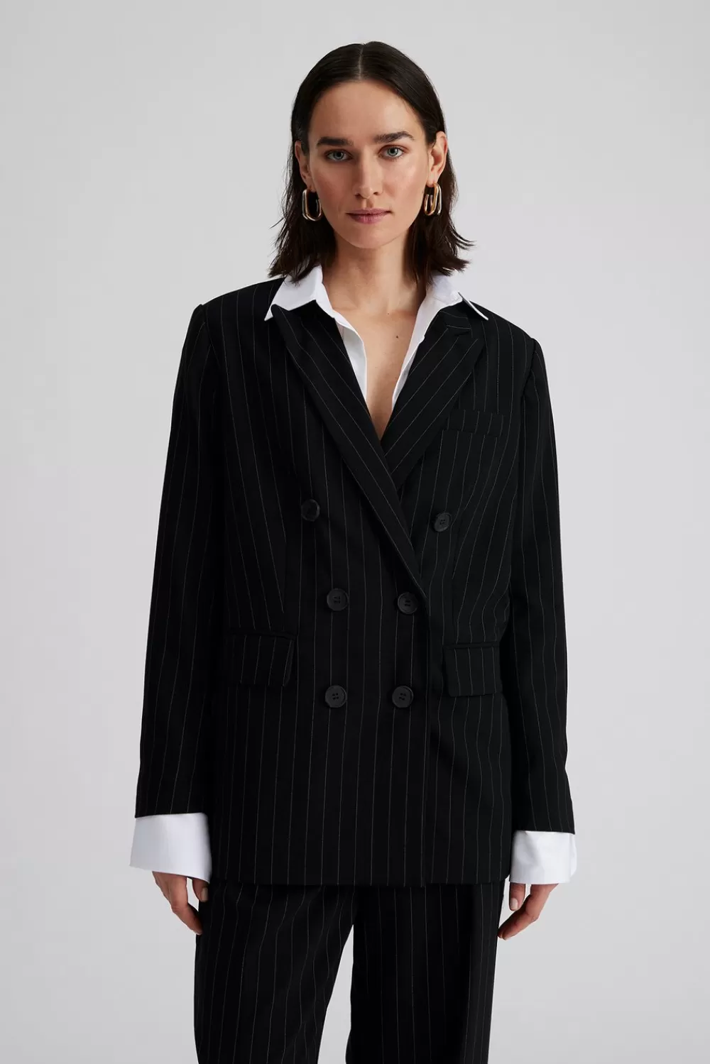 Malina Celina kavaj BlackPinstripe Hot