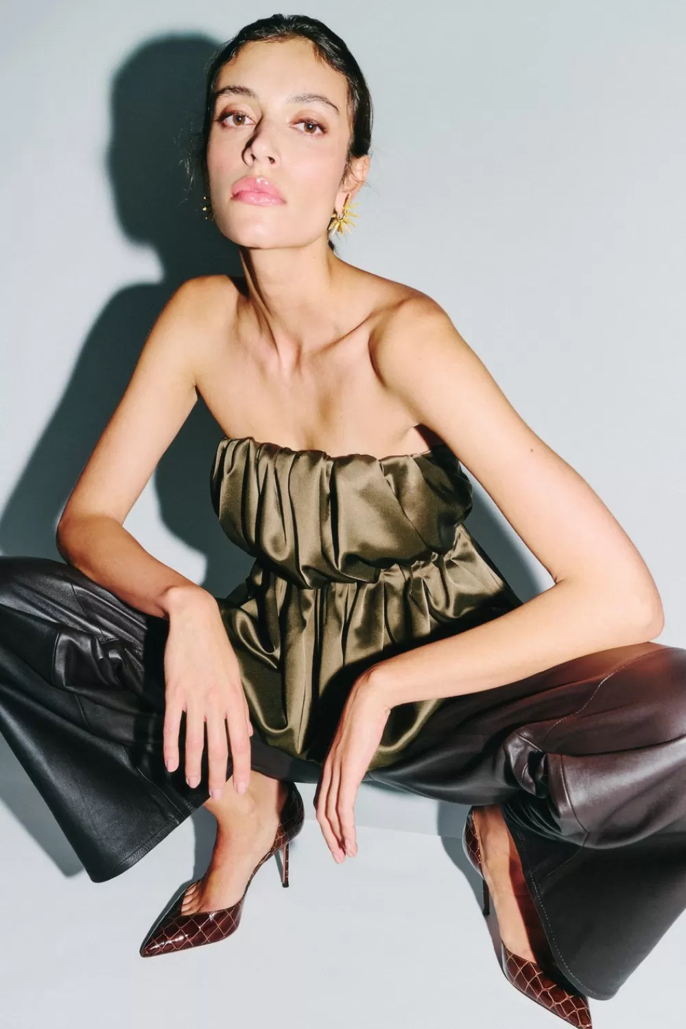 Malina Charlize blus Olive Sale