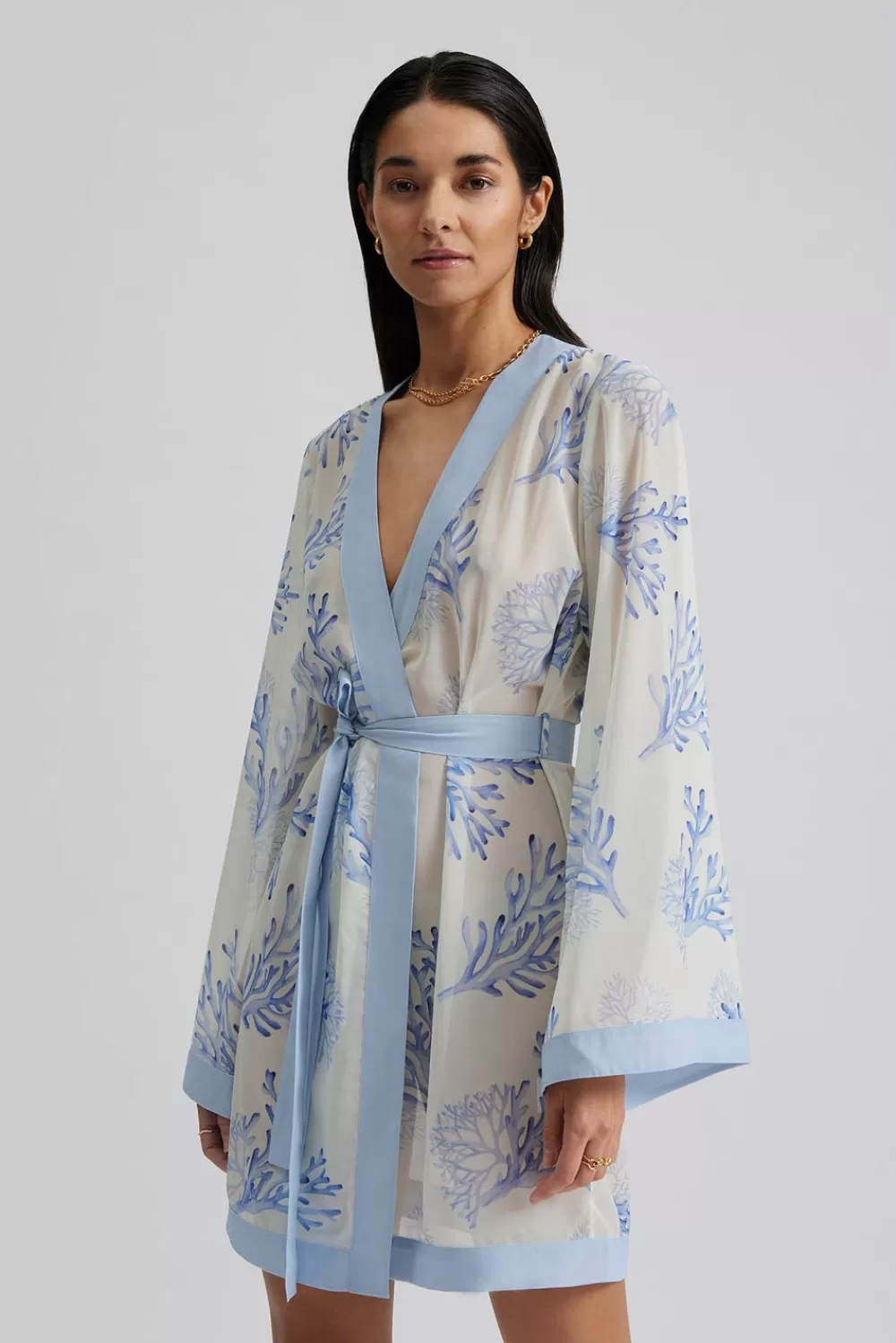 Malina Dalia kaftan CoralBlue Discount