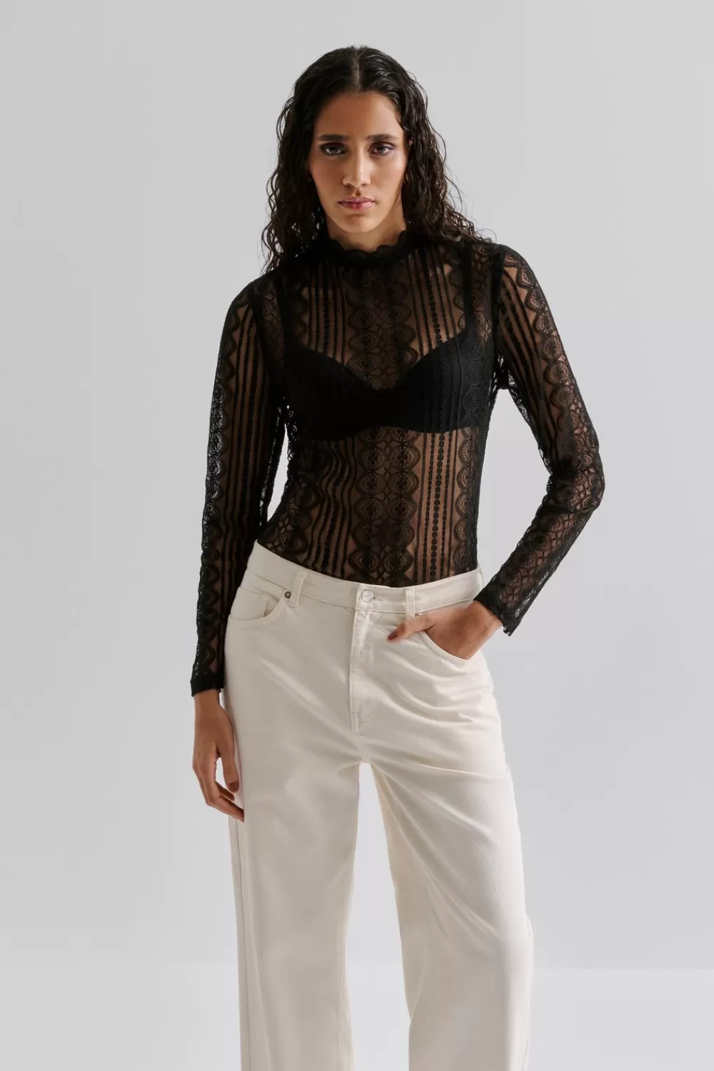 Malina Fei topp Black Clearance