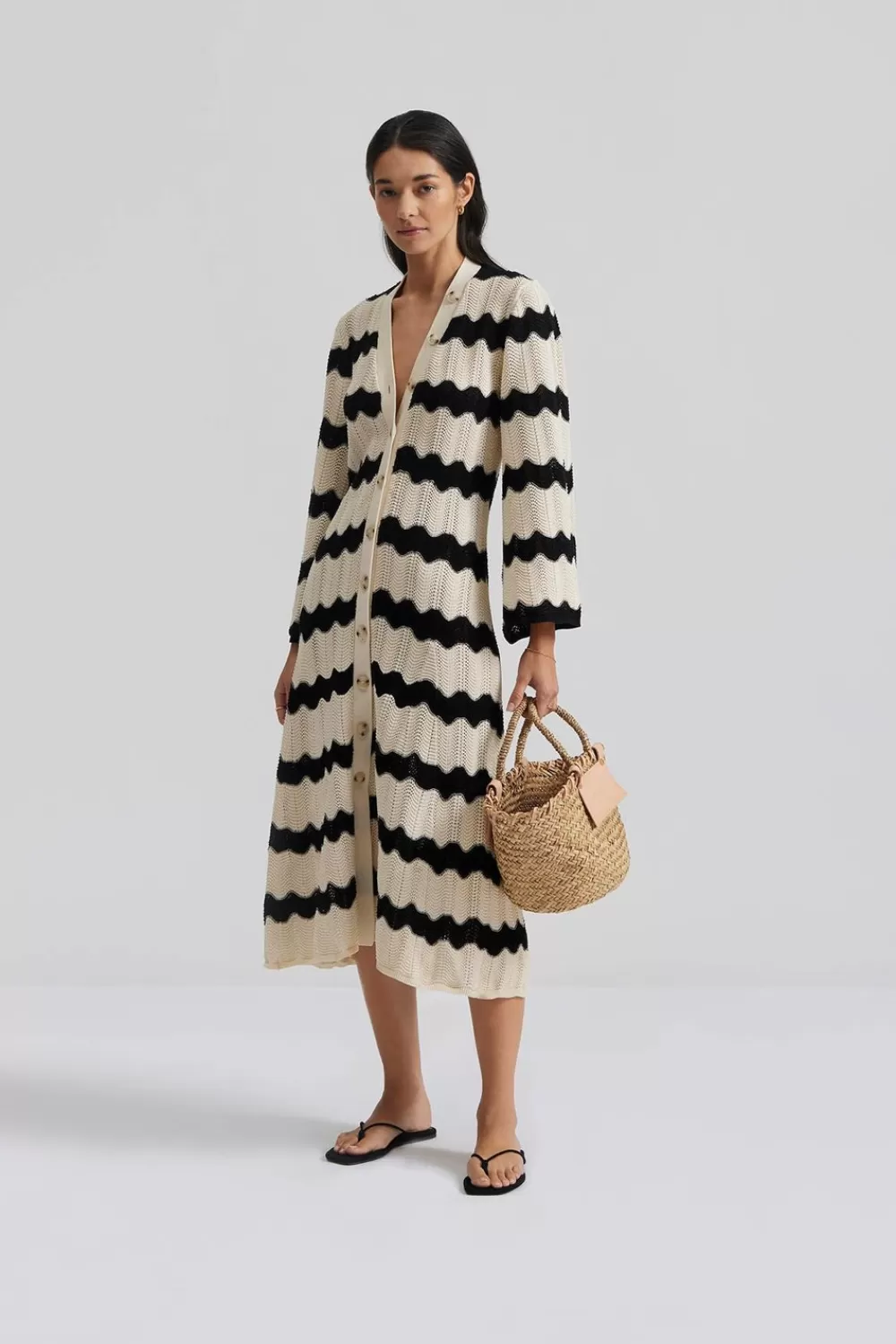 Malina Isobel midiklänning BlackStripe Flash Sale