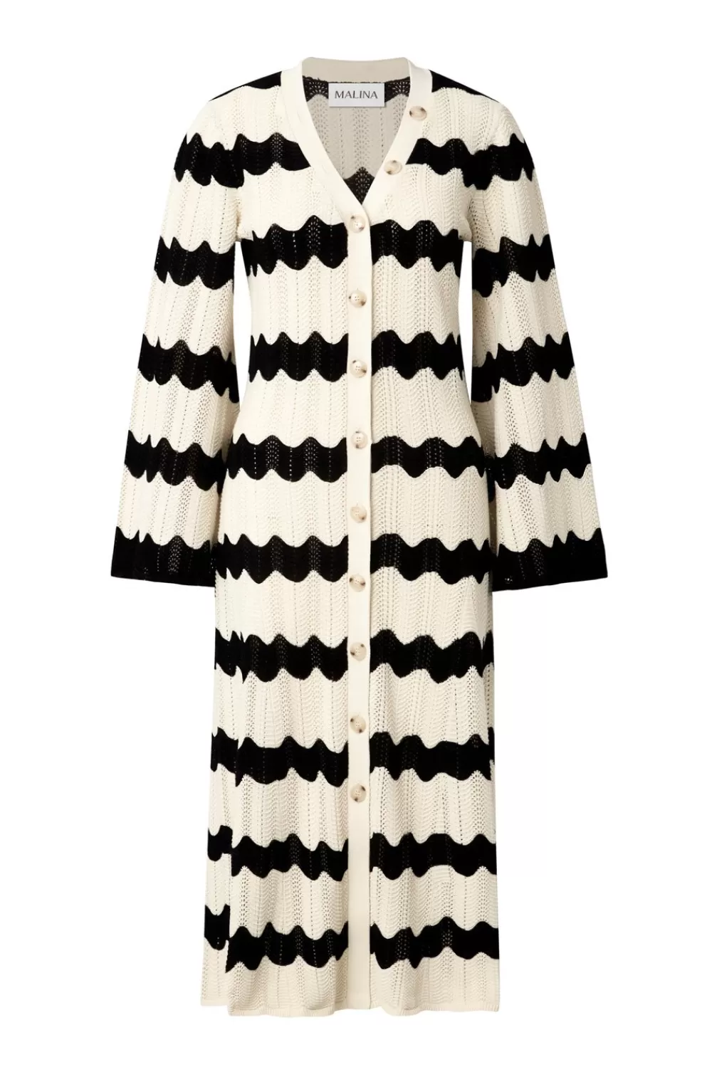 Malina Isobel midiklänning BlackStripe Flash Sale