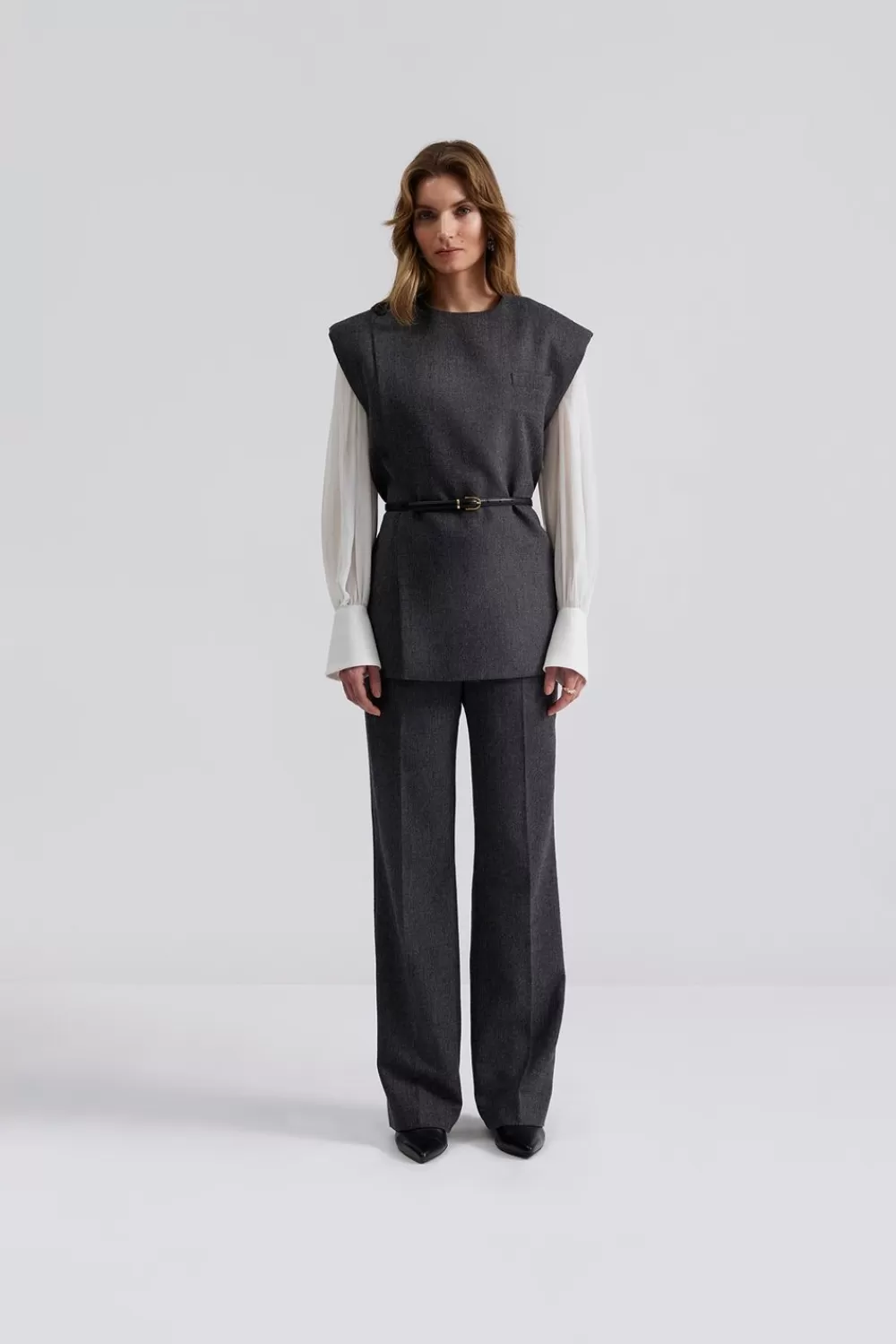 Malina Mary väst GreyFishbone Fashion