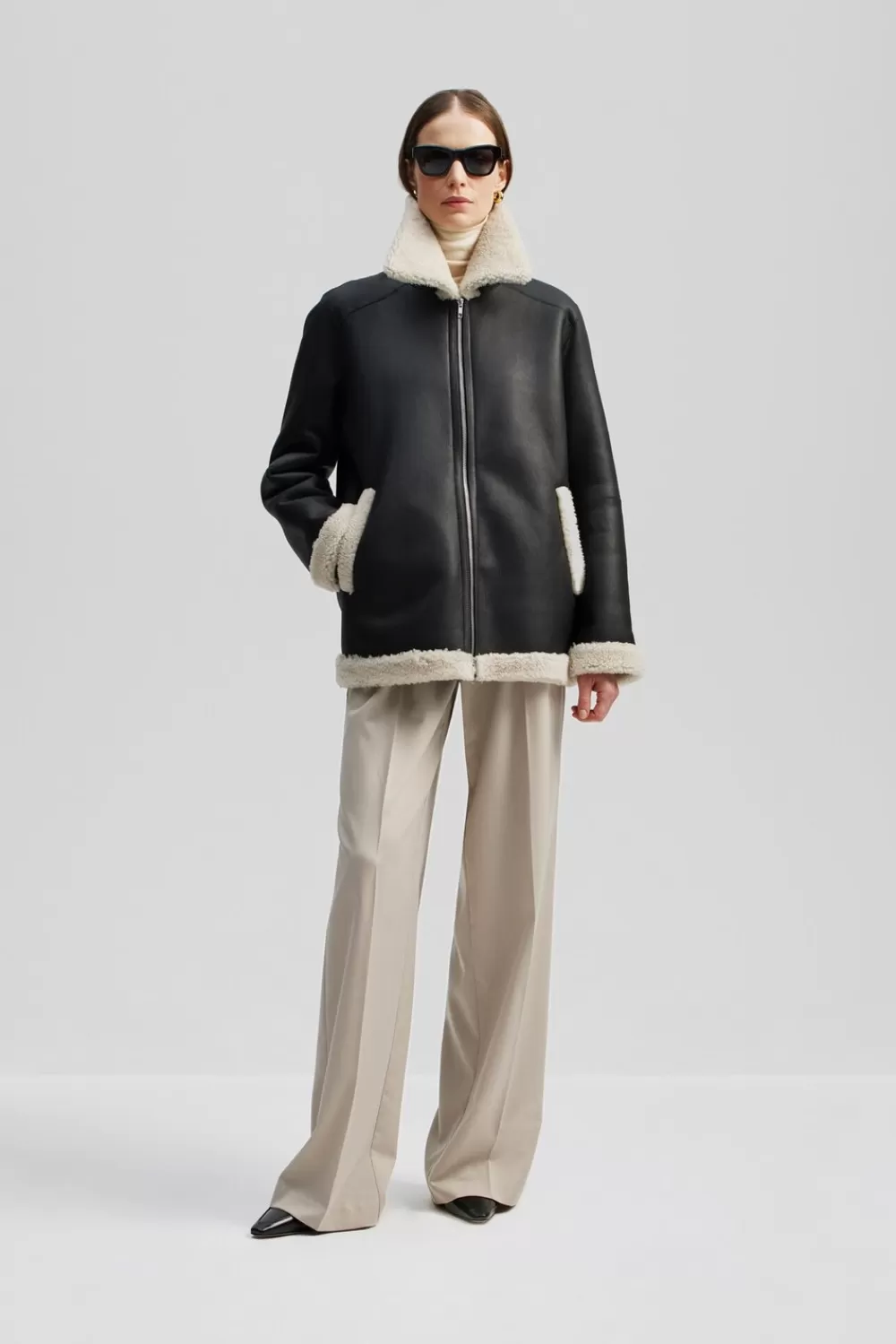 Malina Noa shearlingjacka Black Sale