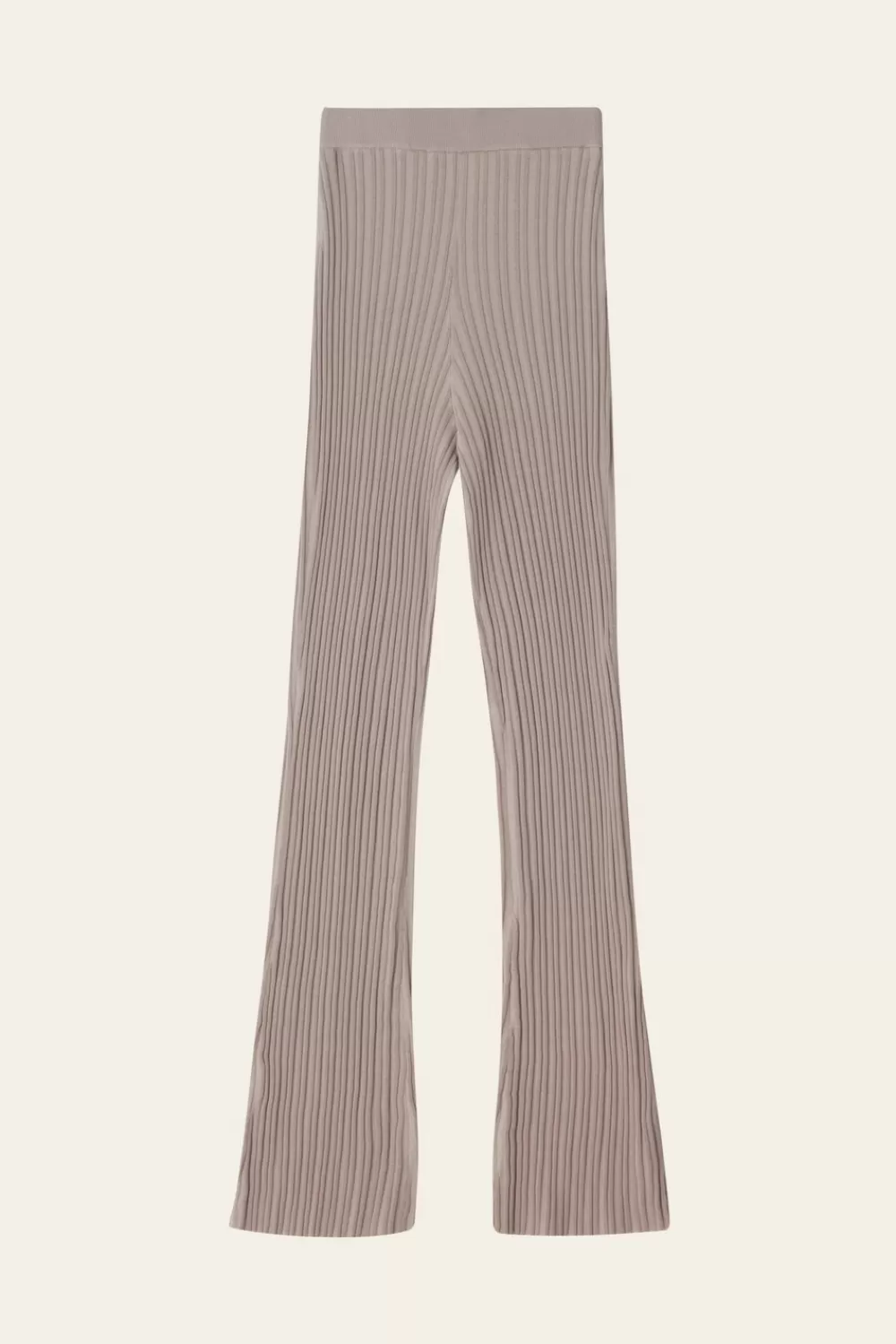 Malina Ribbstickade byxor Taupe Clearance