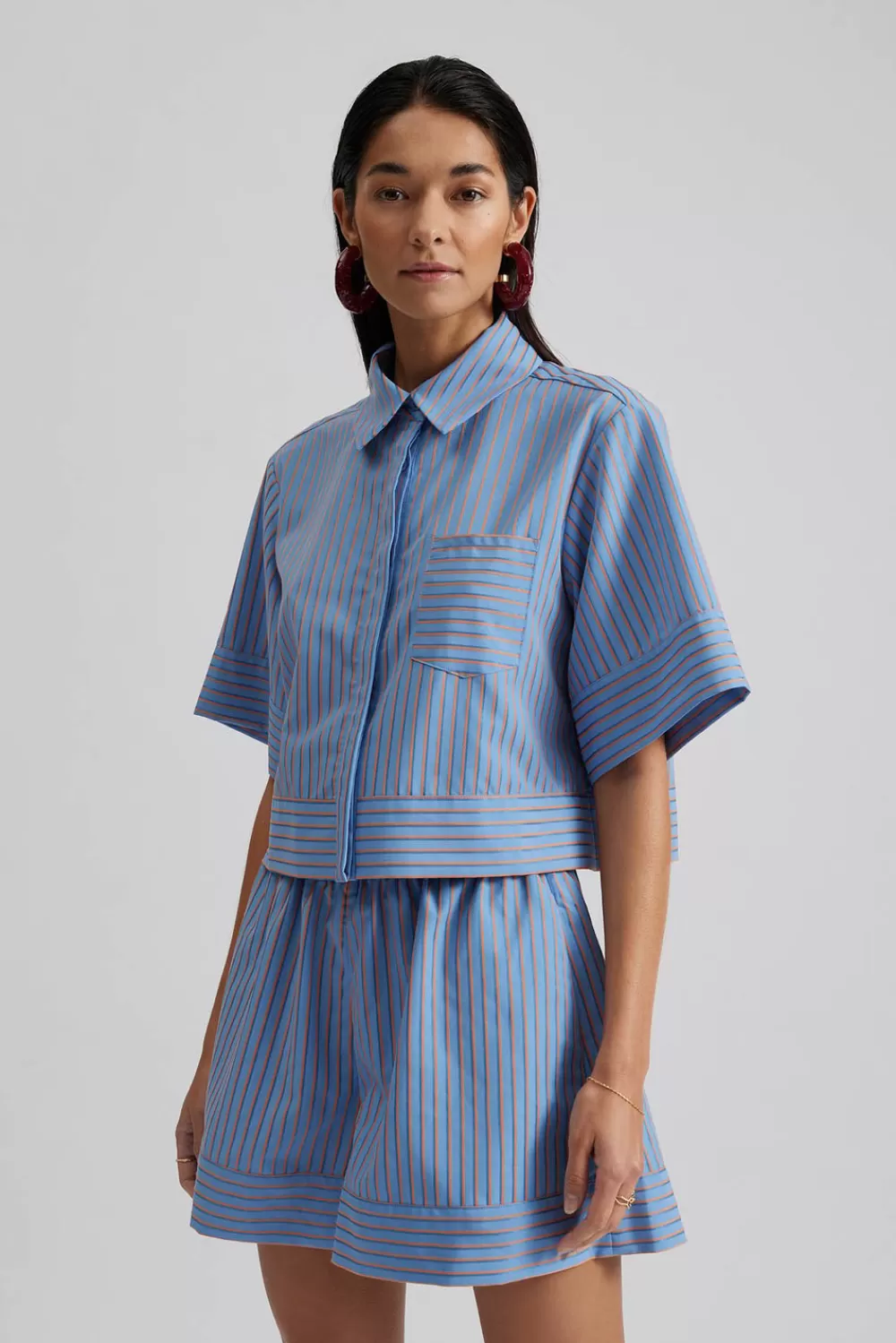 Malina Selene skjorta AzureBlueStripe Store
