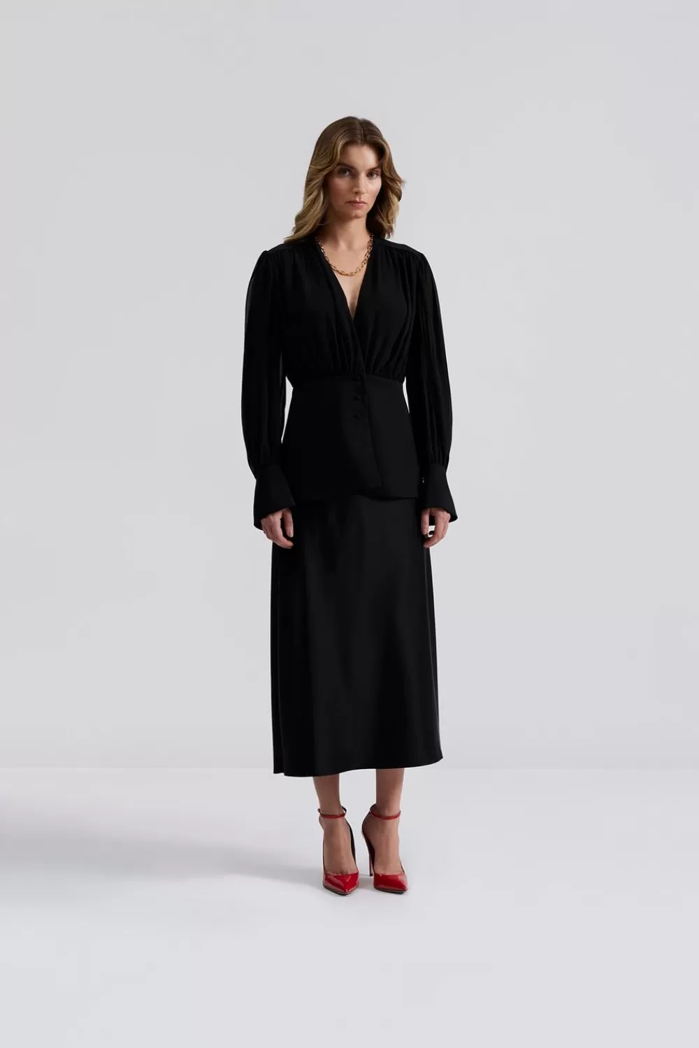 Malina Wilhelmina blus Black Fashion