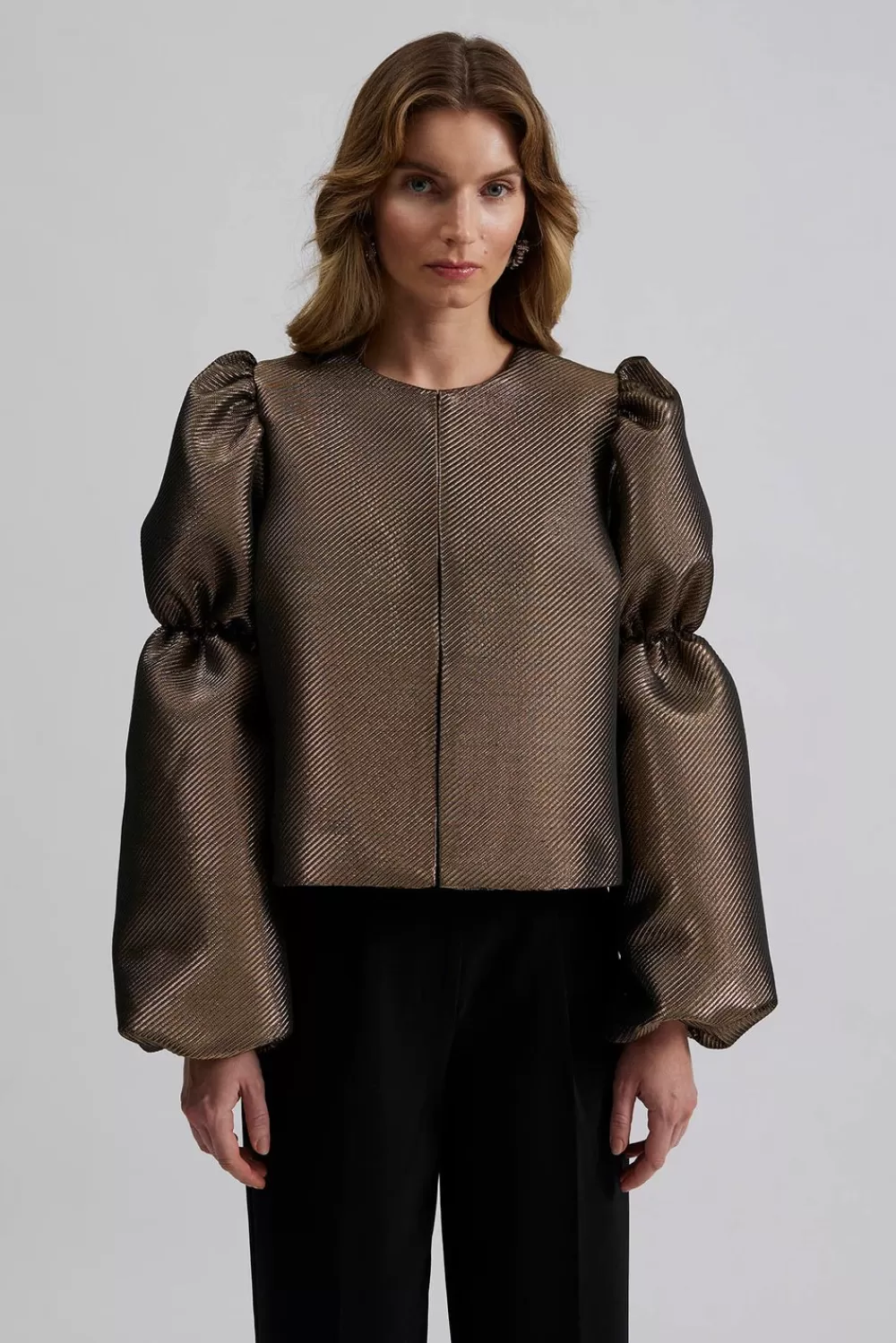 Malina Zoey blus GoldMetallic Cheap