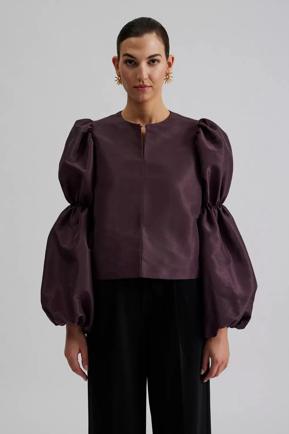 Malina Zoey blus Plum Outlet